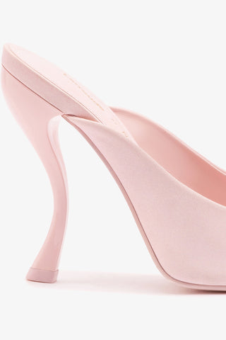 Larroudé by Nicolò B. Inna Mule In Strawberry Satin