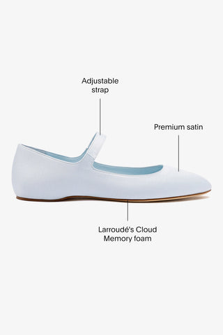 Larroudé by Nicolò B. Maria Ballet Flat In Maya Satin