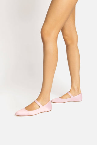 Larroudé by Nicolò B. Maria Ballet Flat In Strawberry Satin