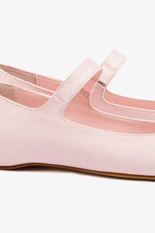 Larroudé by Nicolò B. Maria Ballet Flat In Strawberry Satin