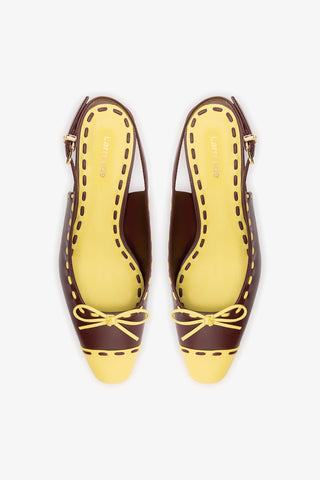 Jenny Pump In Burgundy and Lemonade Leather