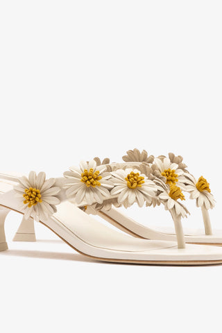 Fiore Thong Sandal Ivory Leather Sandal Larroudé