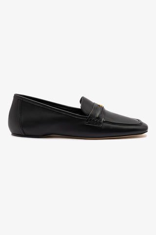 Suki Flat Loafer In Black Leather