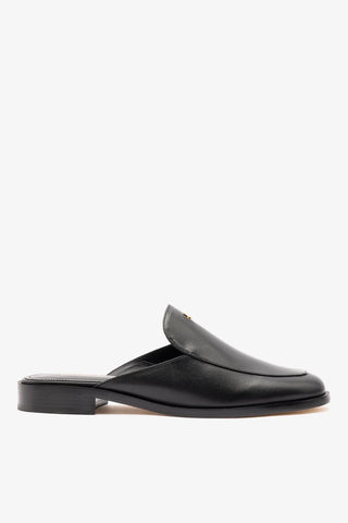 Margaux Mule Black Leather Mule Larroudé