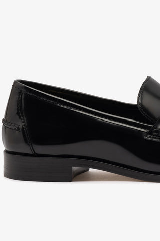 Larroudé x Parke Loafer In Black Box Leather