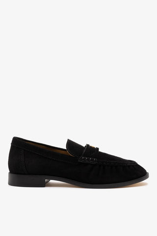 Suki Soft Loafer In Black Suede Loafer Larroudé