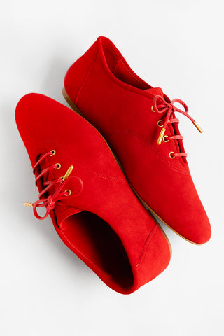 Liza Sneaker Scarlet Suede Sneakers Larroudé