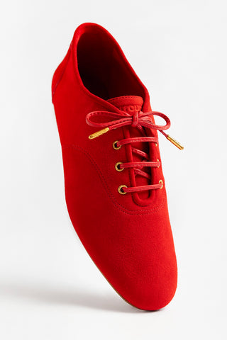 Liza Sneaker Scarlet Suede Sneakers Larroudé