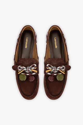 Cyprus Boat Shoe In Brown Suede