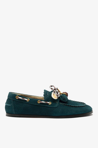 Cyprus Boat Shoe Deepsea Suede Loafer Larroudé