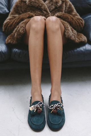 Cyprus Boat Shoe Deepsea Suede Loafer Larroudé