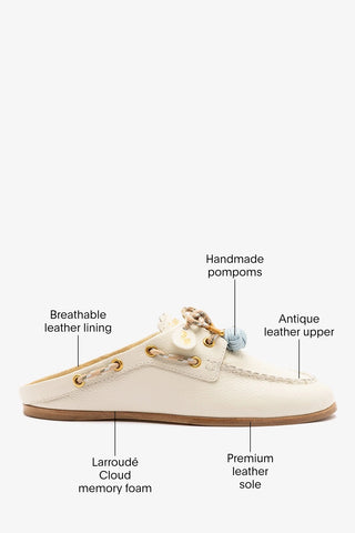 Cyprus Mule Ivory Leather