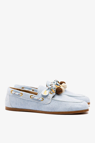 Cyprus Boat Shoe In Maya Denim