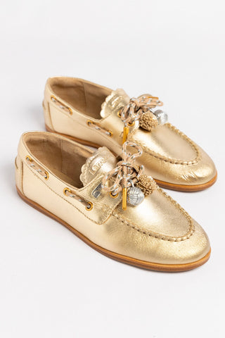 Cyprus Boat Shoe Platina Leather
