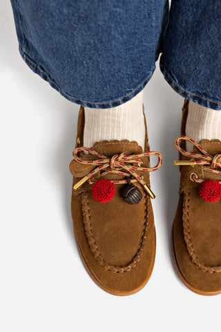 Cyprus Boat Shoe In Russet Suede
