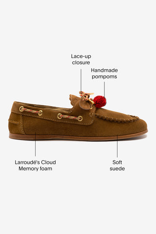 Cyprus Boat Shoe In Russet Suede