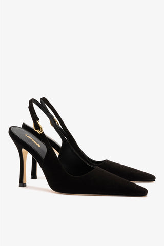 Carine Pump In Black Leather Pump Larroudé