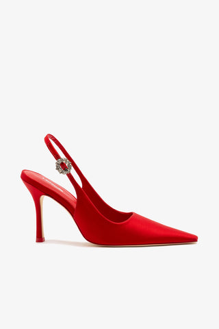 Carine Pump In Cherry Satin