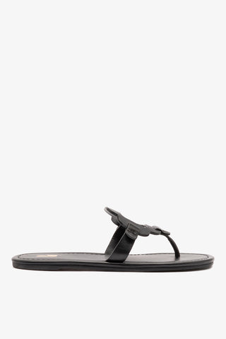 Margherita Thong Sandal In Black Leather