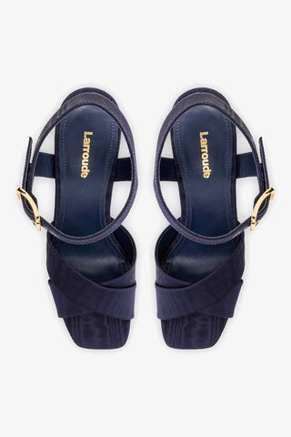 Cher Sandal In Indigo Leather Sandal Larroudé