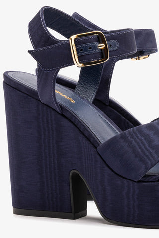 Cher Sandal In Indigo Leather Sandal Larroudé