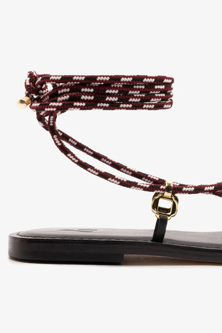 Antibes Flat In Black Leather