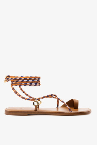 Antibes Flat In Caramel Leather