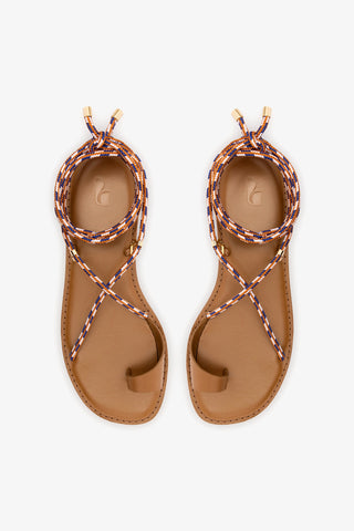 Antibes Flat In Caramel Leather