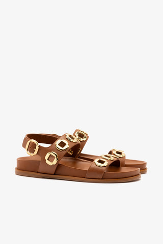 Milan Sport Sandal In Caramel Leather