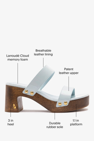 Larroudé x Kenneth Cole: Sandal Maya Patent Leather Sandal Larroudé x Kenneth Cole