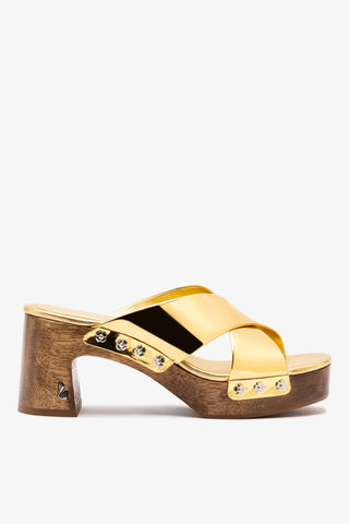 Talitha Dolly Mule In Gold Specchio