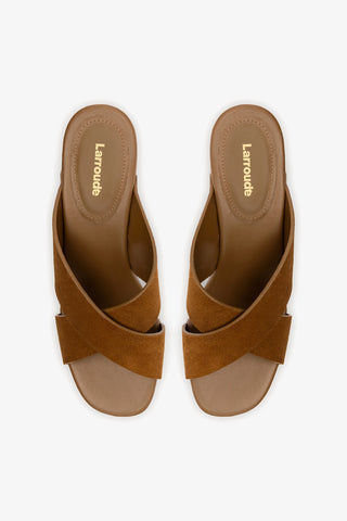 Talitha Dolly Mule In Russet Suede