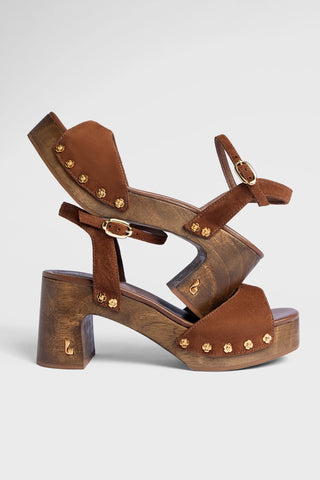 Willow Sandal Burnt Umber Suede Sandal Larroudé