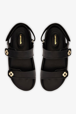 Jetty Sandal In Black Leather