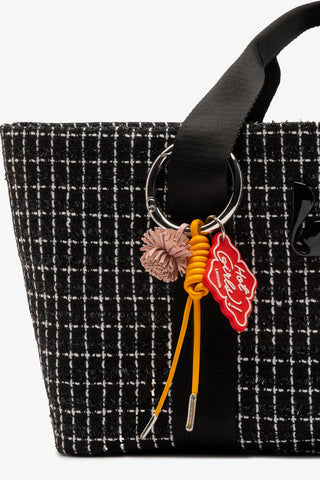 Americana Tote Bag In Black Milano Tweed