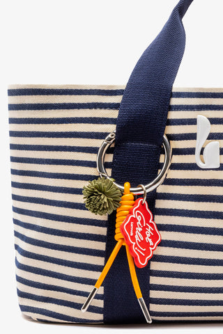 Americana Tote Bag In Indigo And Natural Awning Stripe