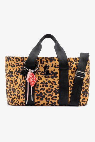 Americana Tote Bag In Leopard Jacquard