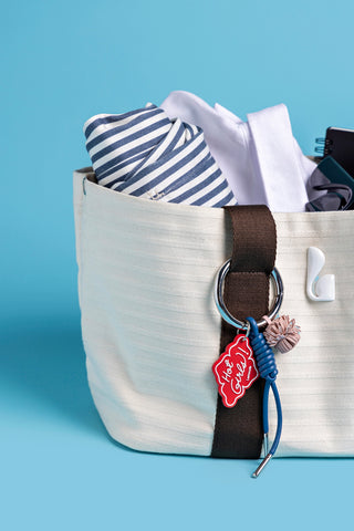 Americana Tote Bag In Ivory Awning Stripe