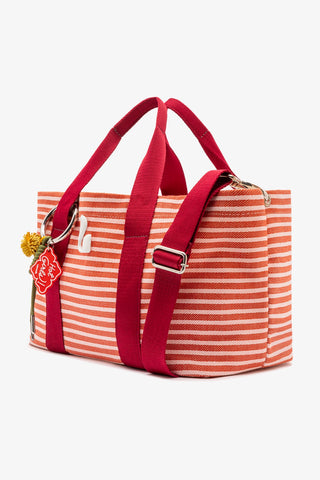 Americana Tote Bag In Tulip Awning Stripe