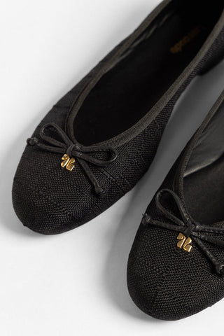 Pavlova Ballet Flat Black Raffia
