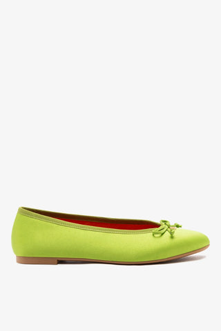 Pavlova Ballet Flat Kiwi Satin Ballet Larroudé