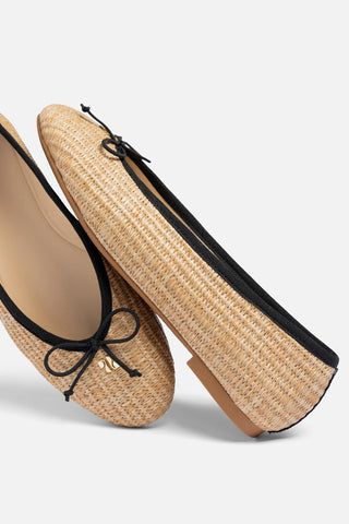 Pavlova Ballet Flat Natural Raffia Ballet Larroudé