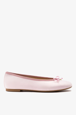 Pavlova Ballet Flat Strawberry Cream Satin Flat Sheridan Cox by Larroudé
