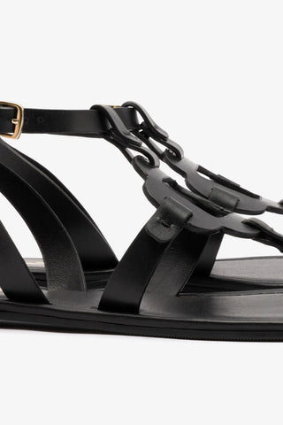 Margherita Sandal In Black Leather