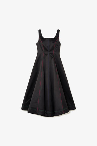 Sophia Dress In Black Satin