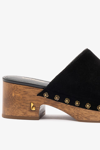 Miso Low Clog In Black Suede