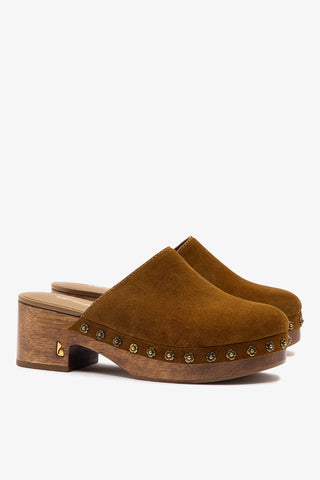 Miso Low Clog In Russet Suede