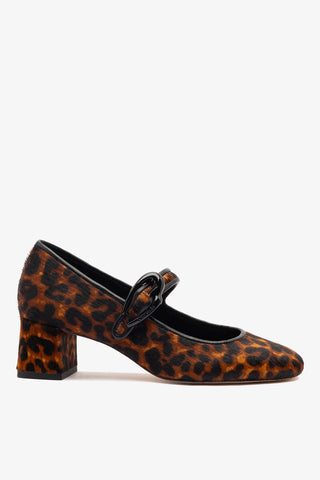 Verona Block Pump In Leopard Print Leather