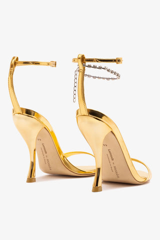 Larroudé x Nicolò B.: Nana Sandal Gold Specchio