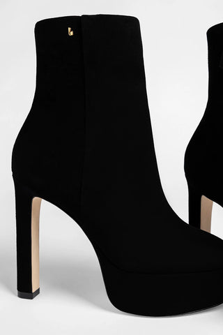 Romy Platform Boot Black Suede Boot Larroudé